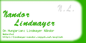 nandor lindmayer business card